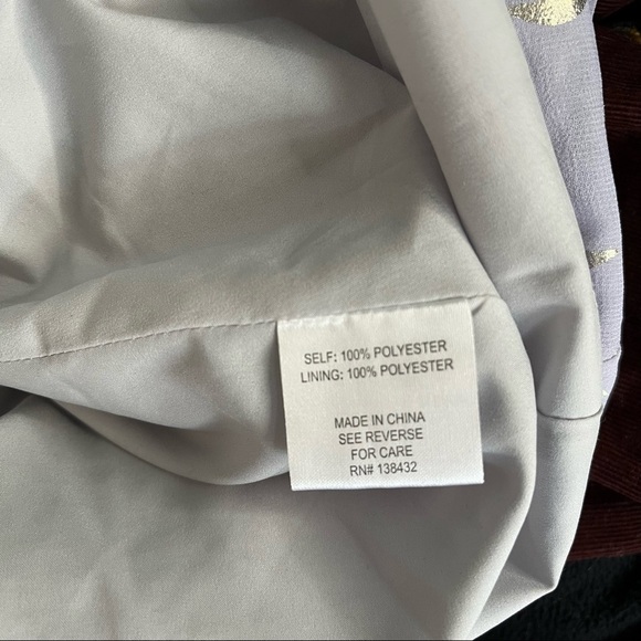 Modcloth Womens M Medium Gold and Purple Chiffon Mock Neck Dress. - Picture 8 of 8